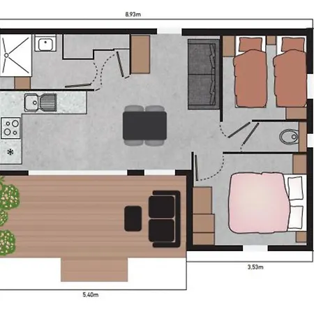 Vakantiehuis Gite Chalet 4/6 Pers. - Camping Les Berges Du Bramont
